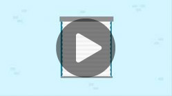 Montage instuctie animatie voor duettegordijnen 