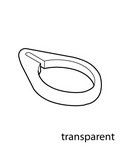 Onderdeel Eindring ovaal transparant